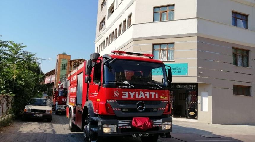 Aydın&rsquo;da &ouml;ğrenci yurdunda yangın