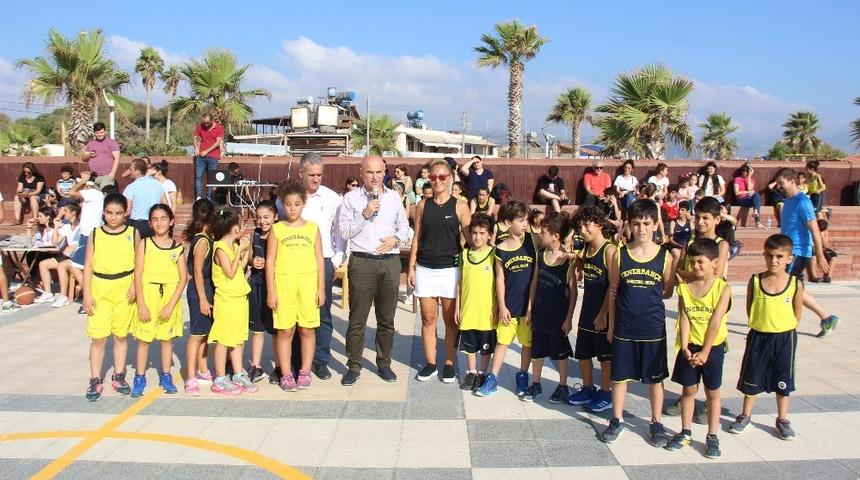 Samandağ’da tek pota basketbol turnuvası başladı