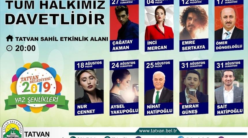 Tatvan belediyesi yaz şenlikleri başlıyor