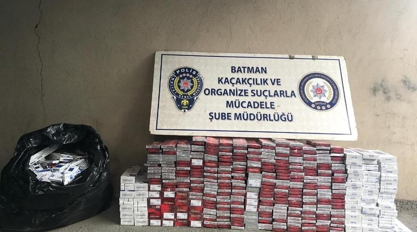 Batman&rsquo;da 3 bin 500 paket ka&ccedil;ak sigara ele ge&ccedil;irildi