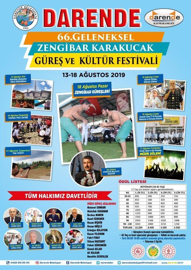 Darende Güreş Festivaline hazırlanıyor