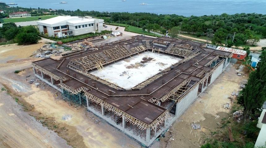 Darıca&rsquo;nın yeni spor salonu y&uuml;kseliyor