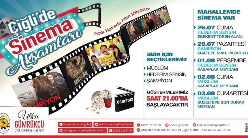 &Ccedil;iğli mahallelerinde sinema ş&ouml;leni