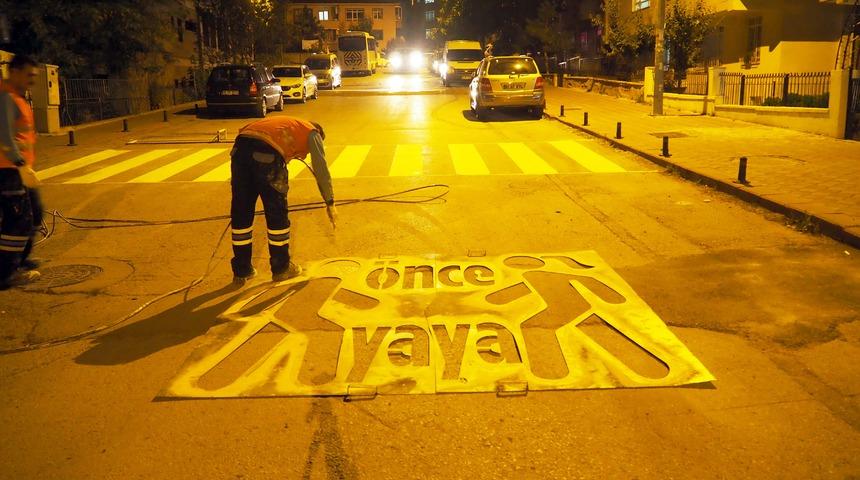 Ankara Büyükşehir Belediyesinden “önce yaya" uygulaması
