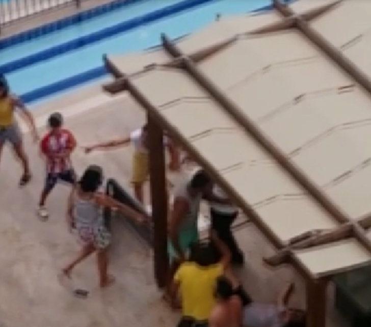 Nişanlı çift, havuz başında bayılıncaya kadar dövüldü G4