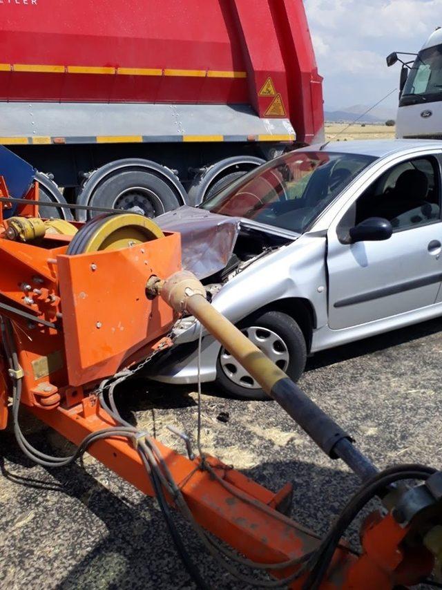 Tomarza-Kayseri karayolunda trafik kazası: 1 yaralı