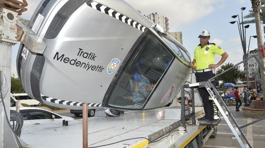 Kaza anını sim&uuml;lat&ouml;r aracında yaşadılar