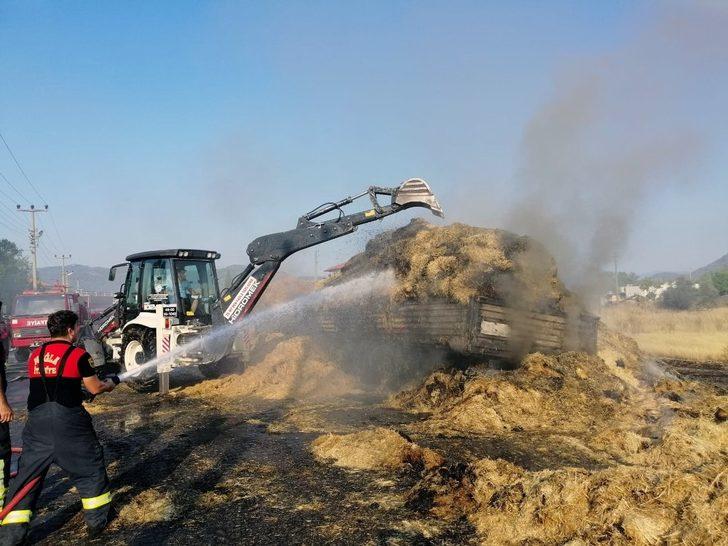 775 adet saman balyası yandı G2