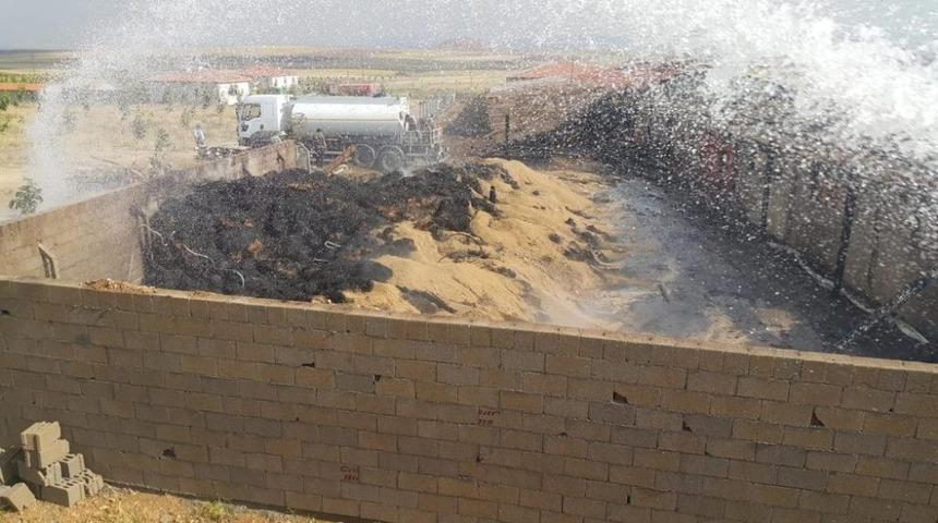 Kırşehir&rsquo;de mandırada yangın &ccedil;ıktı