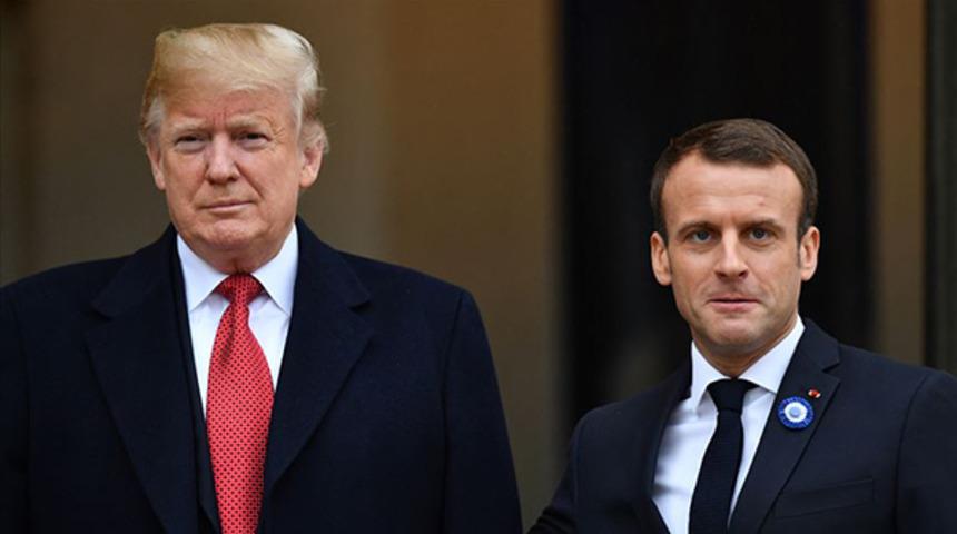 Trump'tan Macron'a vergi tepkisi: Aptallığına kısa süre içinde karşılık vereceğiz