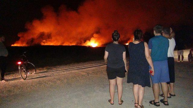 Göksu Deltası’nda çıkan yangın evleri teğet geçti