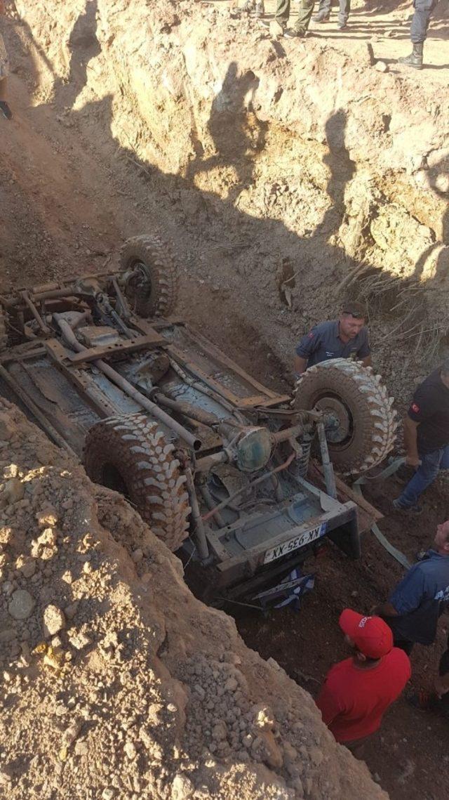 Off-Road yarışlarında Gürcü sürücü takla attı