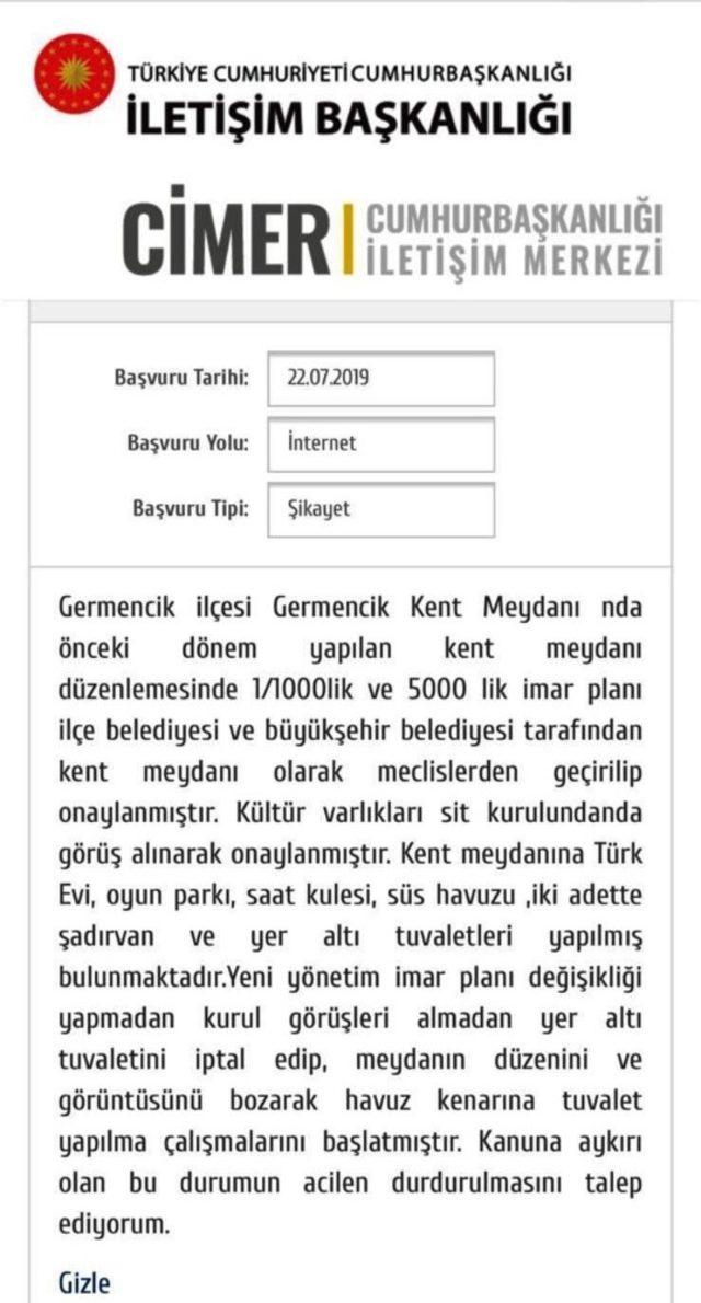 Germencik’te tuvalet tartışması