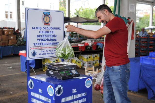 Altındağ pazarlarında terazi dönemi