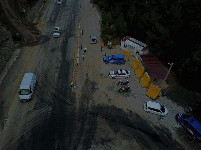 Çanakkale’de drone ile havadan trafik denetimi