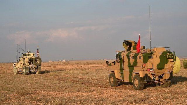 ABD ve Türkiye askerleri, Suriye'de ortak devriye görevi yaptı