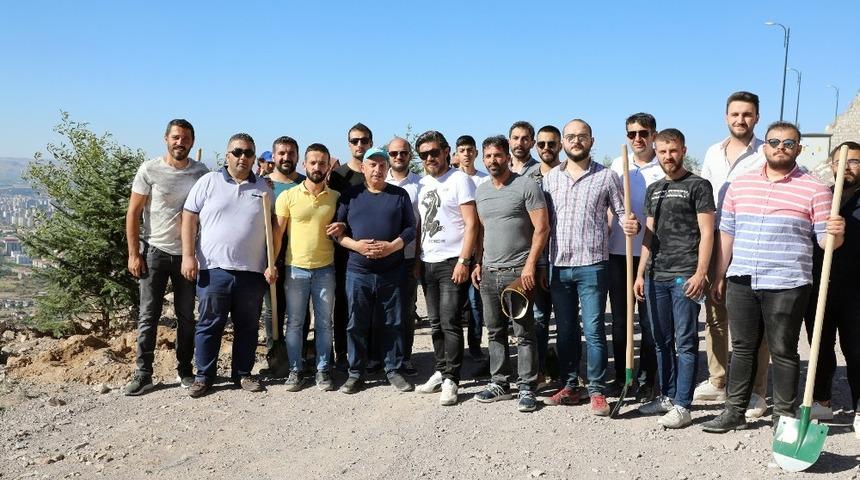 Talas Kafeciler Derneği ile Ali Dağı&rsquo;nda Fidan Dikimi