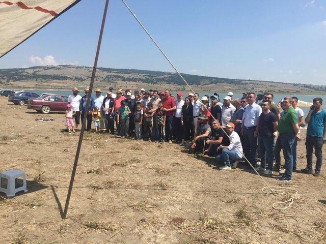 Dodurga Barajında balık tutma yarışması