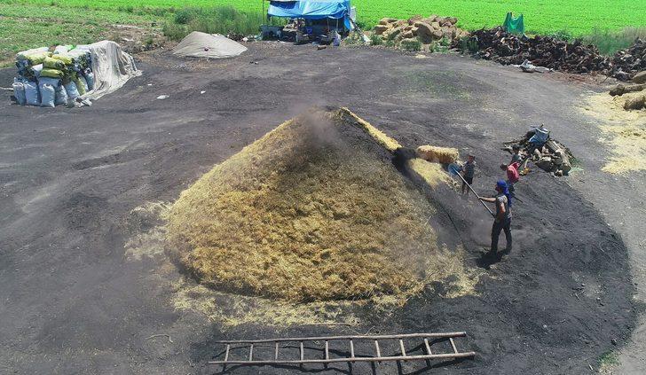 Ateşten ekmek parası! 60 TL yevmiye karşılığında mangal kömürü üretiyorlar  G1