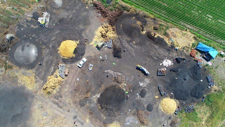 Ateşten ekmek parası! 60 TL yevmiye karşılığında mangal kömürü üretiyorlar  G2