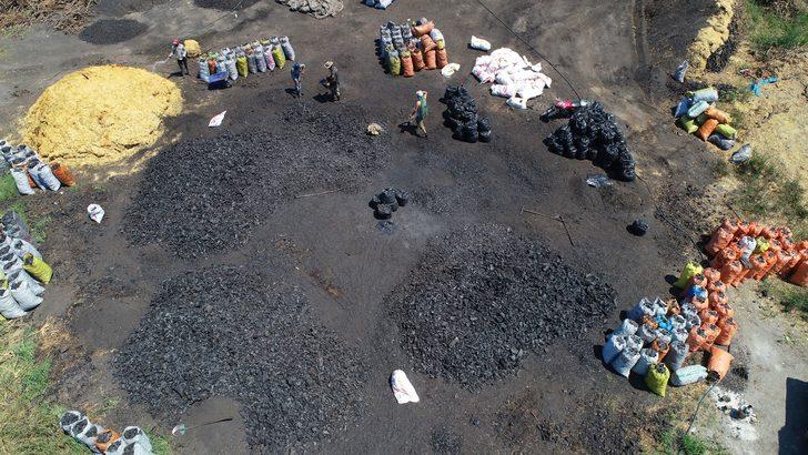 Ateşten ekmek parası! 60 TL yevmiye karşılığında mangal kömürü üretiyorlar  G5