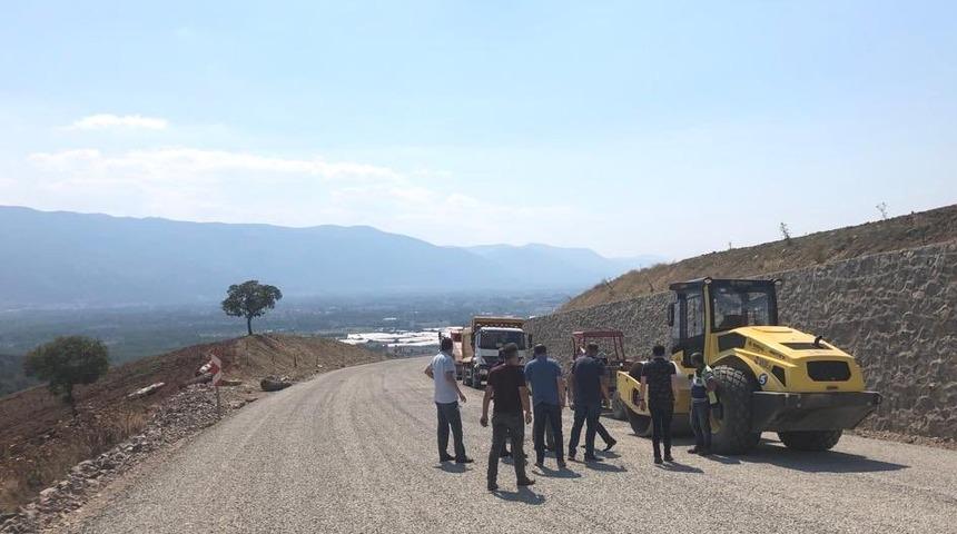 Hisarcık-Simav arası yol yapım çalışmalarında sona gelindi