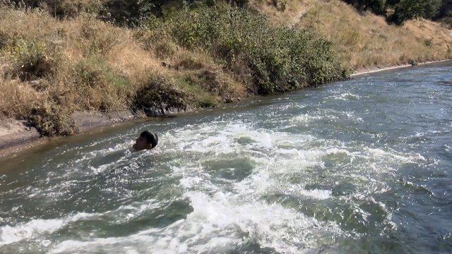 Sulama kanalında tehlikeli serinlik