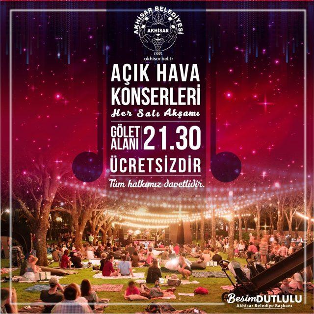 Akhisar’da açık hava konserleri başlıyor