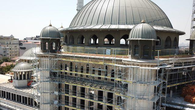 Taksim Camii ve AKM inşaatındaki son durum havadan fotoğraflandı