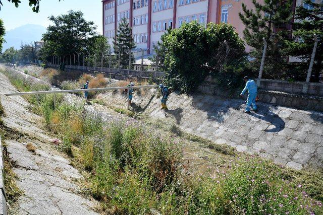 Isparta Belediyesinden kanal temizliği