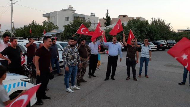 Sincik’te şehit polis için konvoy düzenlendi