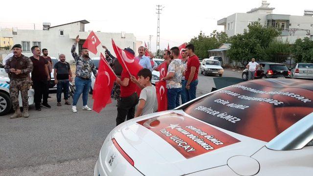 Sincik’te şehit polis için konvoy düzenlendi