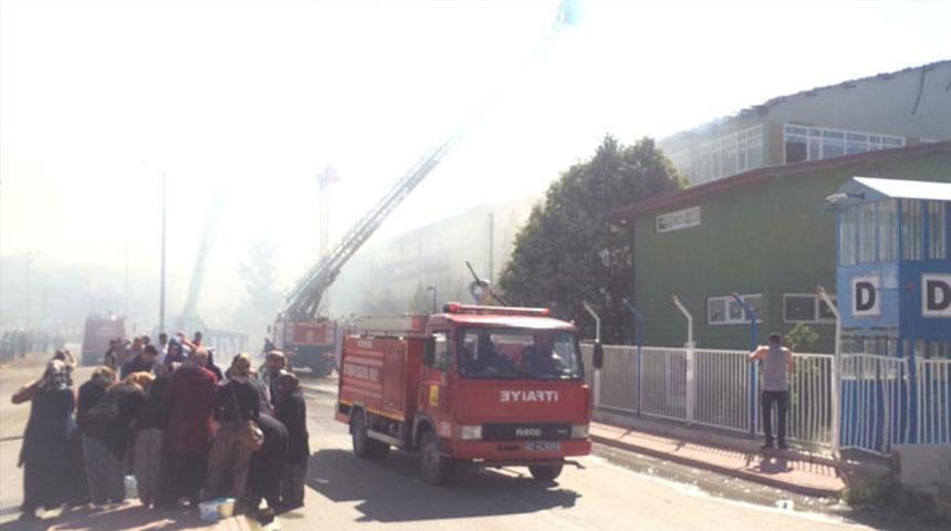 Konya'da silah fabrikasında yangın