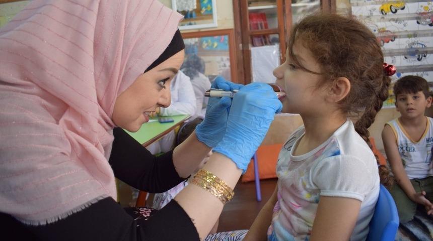 &Ccedil;ocuklar sağlık taramasından ge&ccedil;ti