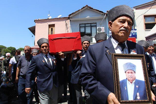 Kıbrıs gazisi, askeri törenle uğurlandı