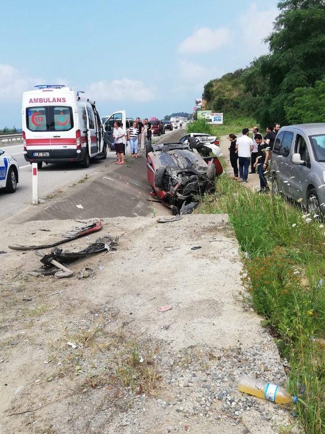 Giresun’da iki otomobil çarpıştı kazası: 4 yaralı