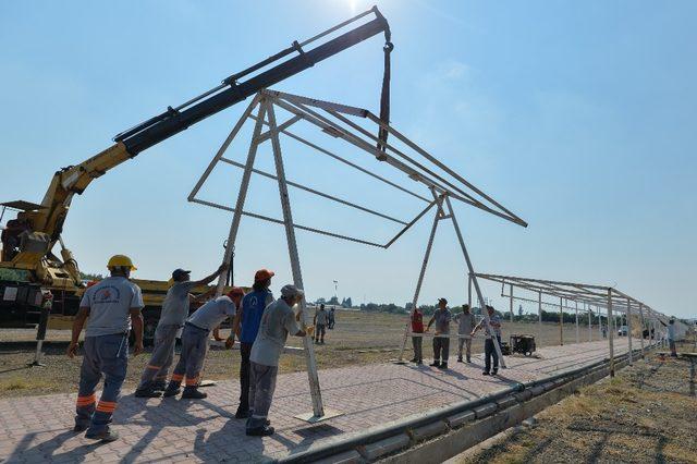 Muratpaşa kurban pazarı hazırlıklarını tamamladı