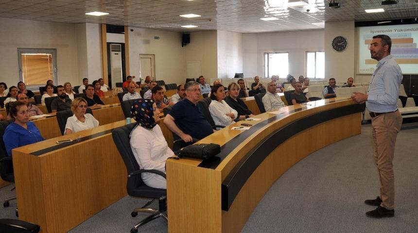 Belediye personeline iş g&uuml;venliği eğitimi verildi