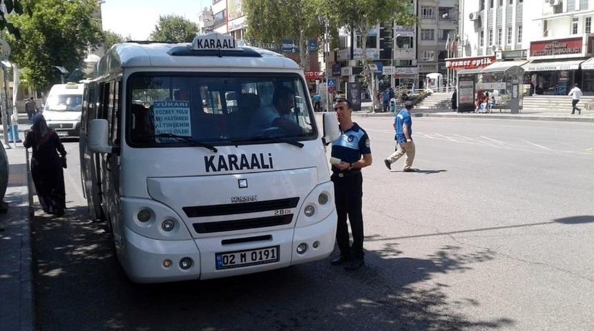 Zabıta şehir i&ccedil;i minib&uuml;sleri denetledi