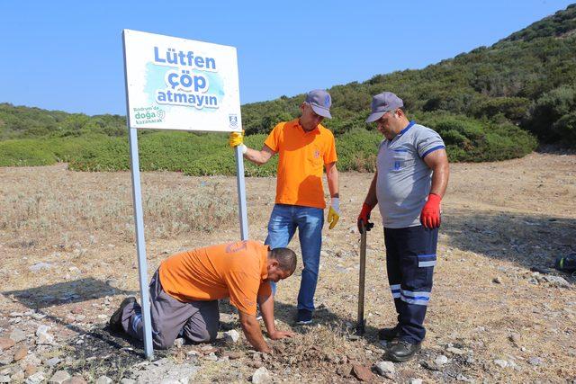 Hükümlülerden Bodrum sahillerinde temizlik