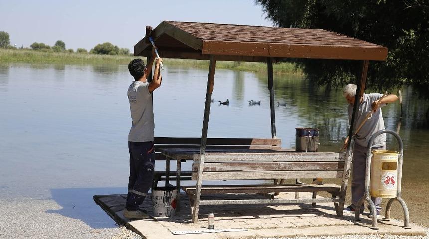 Döşemealtı Belediyesinden Kırkgöz Gölü’nde temizlik