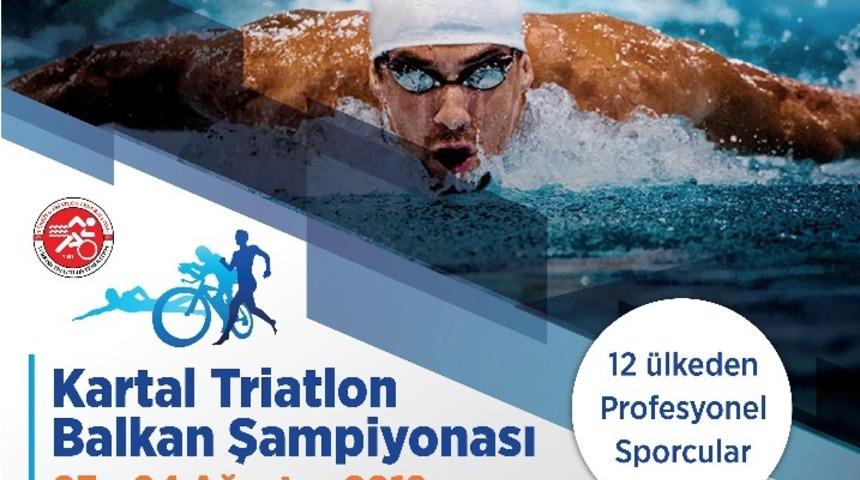 Triatlon Balkan Şampiyonası heyecanı Kartal&rsquo;da yaşanacak