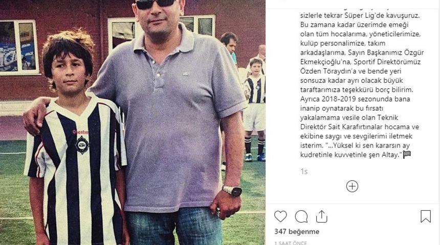 Ulaş Zengin, Altay’a veda etti