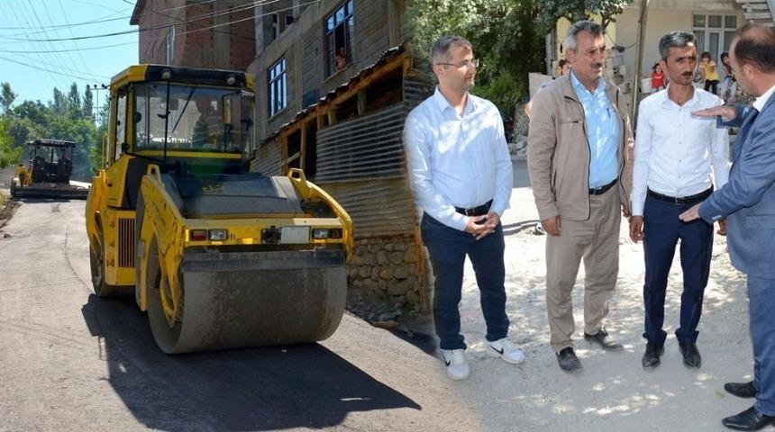 Başkan Karaman asfalt çalışmalarını denetledi