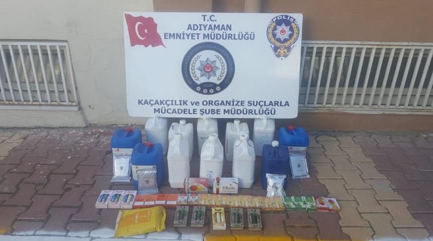 Adıyaman&rsquo;da ka&ccedil;ak nargile t&uuml;t&uuml;n&uuml; operasyonu