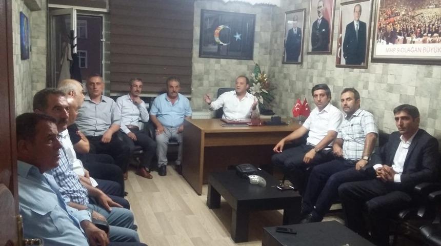MHP İl Başkanı Karataş, sendika temsilcileri ile bir araya geldi