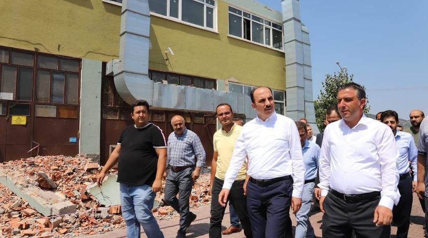 Başkan Altay&rsquo;dan yanan silah fabrikasında inceleme