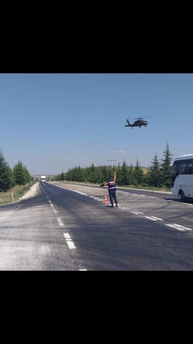 Jandarma trafikten helikopterli denetim