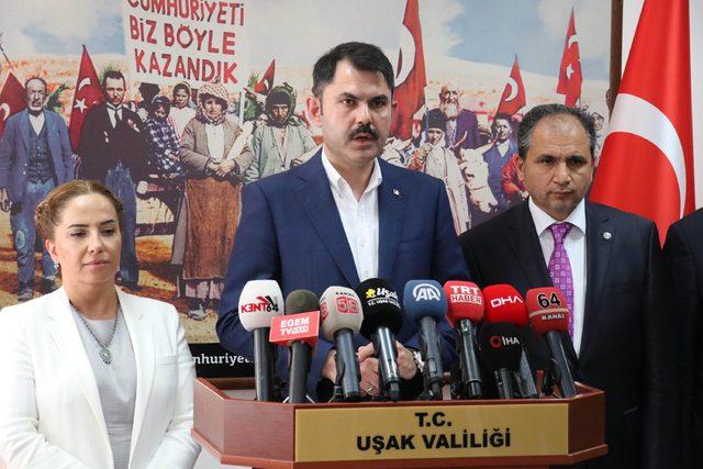 Bakan Kurum: Uşak'ın içme suyu ve doğasına zarar verecek pozisyondaysa karşısında dururuz