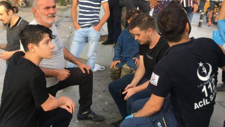 Beşiktaş'ta otomobil takla attı, motoru fırladı G1